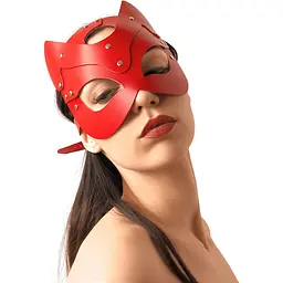 Маска кішечки Art of Sex - Cat Mask, Червоний - мініатюра 4