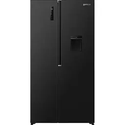 Холодильник Gorenje SBS, 179х62х92см, 2 двері, 344(197)л, А+, NF+, Інв., Зона св-ті, диспенсер, генератор льоду, Зовн. Диспл, чорний