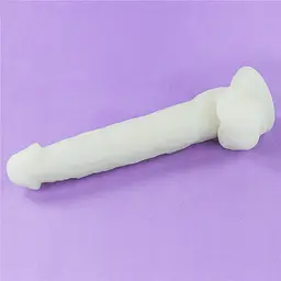 Неоновий фалоімітатор LoveToy Lumino Play 26.9 см блакитний - мініатюра 13