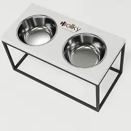 Hollky Base L — миски на підставці для середніх і великих собак (2 × 0,95 л, висота 20 см) - мініатюра 6