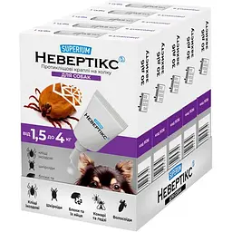 Протикліщові краплі на холку для собак Superium Невертікс 1.5-4 кг - мініатюра 2