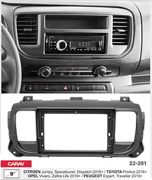 Перехідна рамка Citroen Jumpy, Spacetourer, Opel Zafira Life, Vivaro, Peugeot Expert, Traveller, Toyota ProAce Carav 22-281 - мініатюра 5