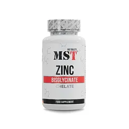 Цинк безгліцинат MST Nutrition Zinc Chelate Bisglycinate, 180 таблеток