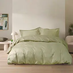 Постільна білизна сатин Lotus Home - Dakota Modern оливковий євро - мініатюра 3