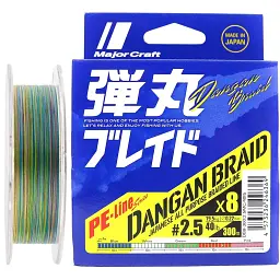 Шнур Major Craft Dangan Braid X8 200m (мульти.) 2.5/0.22mm 40lb/19.5kg