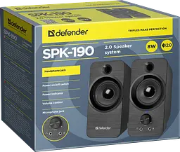Акустика Defender 2.0 SPK 190 USB 8W Black (65190) (6514099) - мініатюра 2
