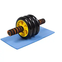 Ролик для преса EasyFit з килимком Жовтий (3 колеса) (EF-1353-Y)