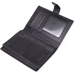 Містка обкладинка на документи унісекс з натуральної шкіри ST Leather 23116 чорна - мініатюра 7