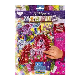 Креативна творчість Glitter Mosaic Єдиноріг БМ-03-08 блискуча мозаїка