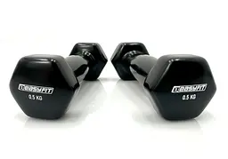 Гантель для фітнесу 0.5 кг EasyFit із вініловим покриттям чорна - мініатюра 2