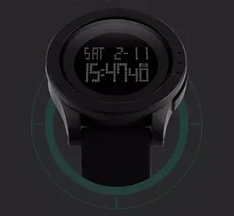 Наручний годинник Skmei 1193 з підсвічуванням Чорний - мініатюра 6