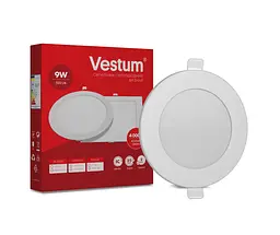 Круглий світлодіодний світильник Vestum врізний 9W 4000K 220V 1-VS-5103 - мініатюра 2