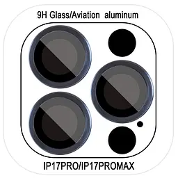 Захисне скло Metal Classic на камеру (у упак.) для Apple iPhone 17 Pro (6.3) / 17 Pro Max (6.9) Синій / Dark Blue