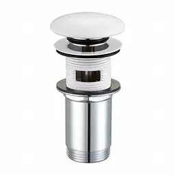 Донний клапан Omnires click-clack matt white A706BM, Білий матовий