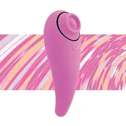 Пульсатор для клітора плюс вібратор FeelzToys FemmeGasm Tapping & Tickling Vibrator Pink - мініатюра 2