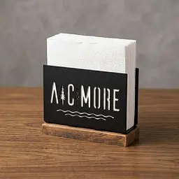 Серветниця металеві Nice & Cozy з індивідуальним брендуванням M для серветок 12х12 см чорні - мініатюра 6
