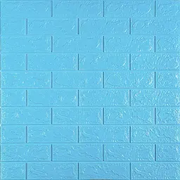 3D панель самоклеюча цегла Блакитна 700х770х5мм (005-5) SW-00000297