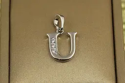 Кулон Xuping Jewelry літера U 1,5 см сріблястий