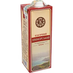 Вино КВЗ Класичний Приморський ординарне кріплене червоне 17% 1 л