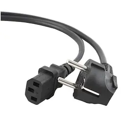 Кабель питания Cablexpert PC186VDE Powercord C13 CEE7/7 Black 3m - мініатюра 1