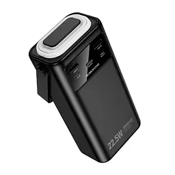 Зовнішній акумулятор BOROFONE BJ65 High 22.5W+PD20W+four-cables power bank(30000mAh) Black (6941991122033) - мініатюра 4