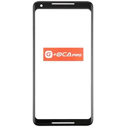 Скло дисплея Google Pixel 2 XL чорне, з OCA-плівкою, оригінал G+OCA PRo