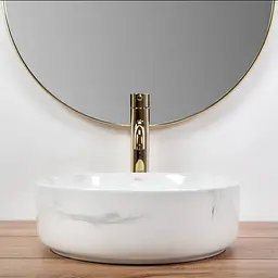 Умивальник Rea Sami nature marble накладний мармур REA-U6606, Мармур - мініатюра 5