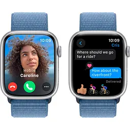 Смарт-годинник Apple Watch Series 9 GPS 45mm Silver Aluminum Case with Winter Blue Sport Loop [MR9F3] [95103] - мініатюра 5