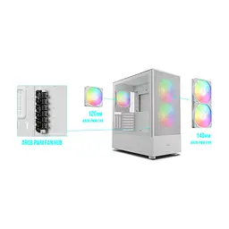 Корпус для ПК Gamdias TALOS M3 MESH WH (4711514500905) - мініатюра 2