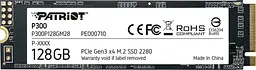 SSD накопичувач M.2 Patriot P300 128GB NVMe 2280 PCIe 3.0 3D TLC