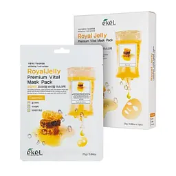 Маска тканинна для обличчя Ekel Premium Vital з екстрактом бджолиного маткового молочка