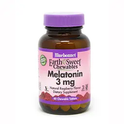 Натуральна добавка Earth Sweet Chewables Melatonin 3 mg, 60 жувальних таблеток Bluebonnet Nutrition fit0015295