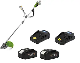 Акумуляторний тример Procraft PTA41 + 2 АКБ Battery20/8C 8 Аг Type-C + 2 ЗП Charger20/4A