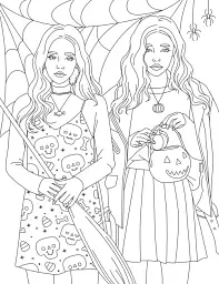 Розмальовка #Girls#Fashion#Party - мініатюра 4