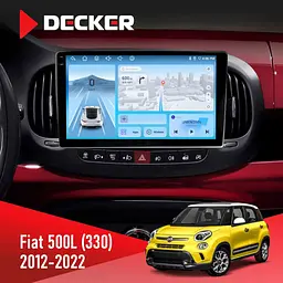 Штатна магнітола Fiat 500L (330) 2012-2022 Decker D10-010 6x128, DSP, 4G, 2K Decker (НФ-00009401)