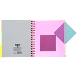 Зошит на пружині Buromax Neon В5 (170x205) 120 аркушів 3 PVC розділювачі рожевий (BM.24359911-10) - мініатюра 5