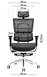Офісне крісло GT Racer чорне (X-802L Black (W-21 B-41)) - мініатюра 7
