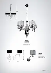 Настінний світильник Zuma Line JEWELLERY W1550-01A-F4B3 - мініатюра 3