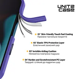 Чехол для Apple iPhone 12 Pro/12, UNIT2, фиолетовый, ударопрочный, прозрачный противоударный чехол-накладка из TPU и поликарбоната (PC), с защитными бортиками, защита всего корпуса от ударов и царапин, ArmorStandart (ARM74789) - мініатюра 2