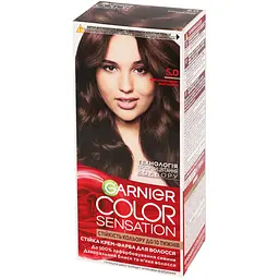 Фарба для волосся Garnier Color Sensation відтінок 5.0 сяючий світло-каштановий 110 мл (C5651978) - мініатюра 4