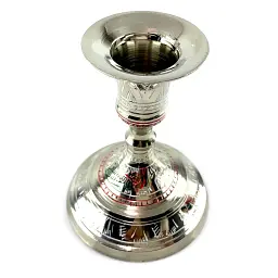 Свічник бронзовий хромований кольоровий - мініатюра 2