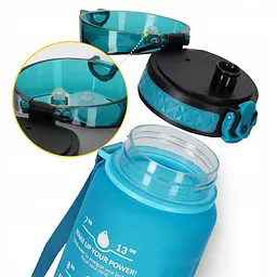 Пляшка для води спортивна 4FIZJO 1000 мл 4FJ0631 Sky Blue/Blue (P-5905973400763) - мініатюра 7