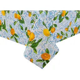 Скатертина Lefard Home Textile Limones Ceramica Cielo водовідштовхувальна 180х140 см (715-290) - мініатюра 3