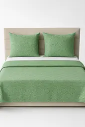 Комплект постільної білизни Ecotton полуторний 150х215 см зелений (21213АВ) (23663)