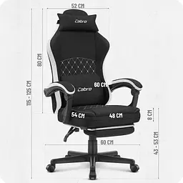 Крісло Cabro C503 Black-White (тканина) - мініатюра 5