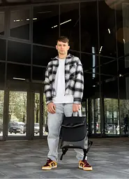 Чоловічий рюкзак Sambag Rene Option чорний 37 х 31 х 14 см (27200301m) - мініатюра 3