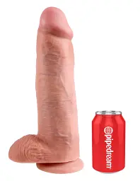 Фалоімітатор King Cock With Balls 31 см тілесний - мініатюра 2