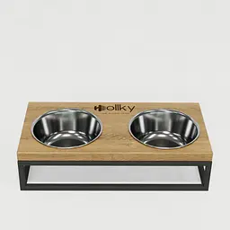 Hollky Base S — миски на підставці для маленьких собак та котів (2 × 0,45 л) - мініатюра 3
