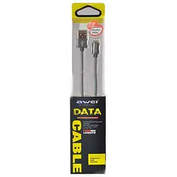 Кабель Awei CL-300 Lightning cable 1m Grey - мініатюра 2