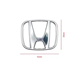 Емблема керма Honda 38х42 мм Хром (на скотчі) 78501SWAA01 - мініатюра 2